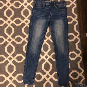 American Eagle High Rise Skinny Jeans (Dark Wash)